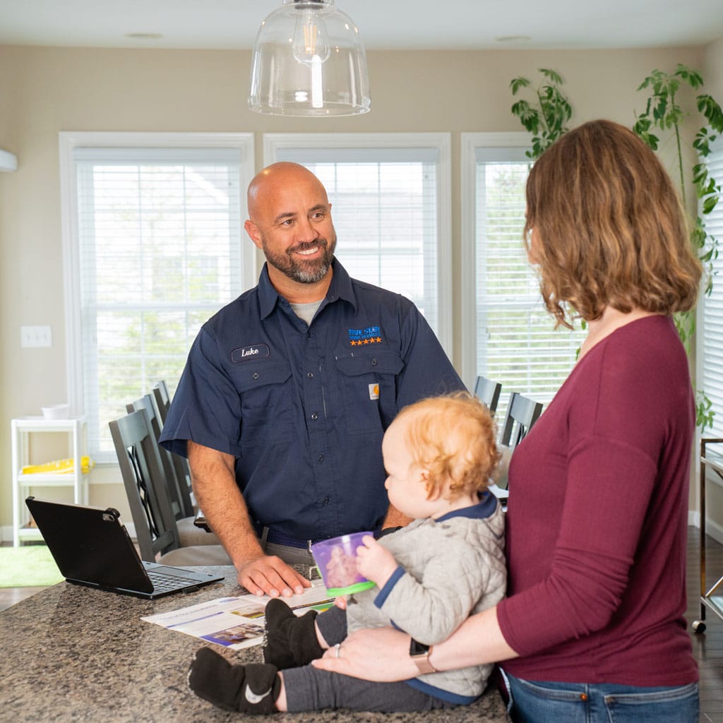 tech with homeowner