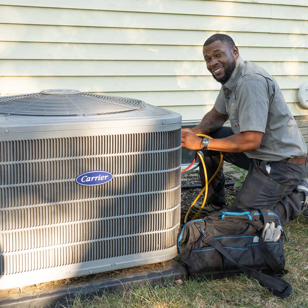 tech with heat pump
