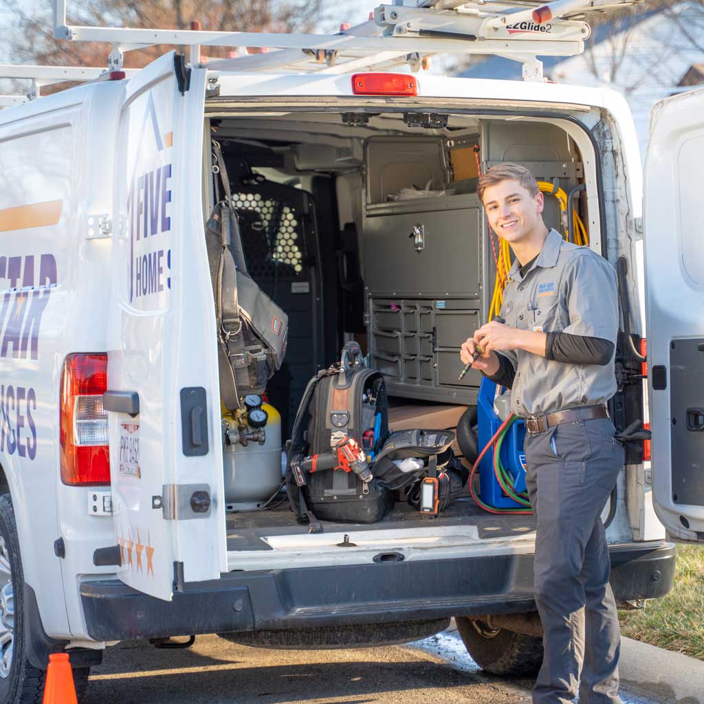 HVAC Repair | Five Star Home Services tech smiling