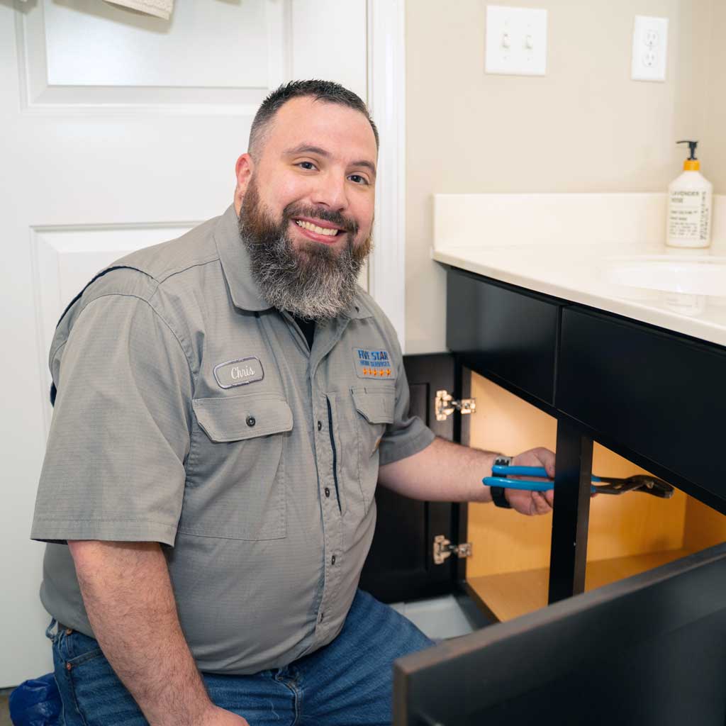 tech repairing sink