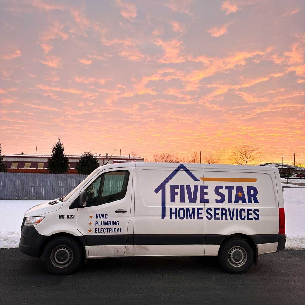 Five star truck in the sunset