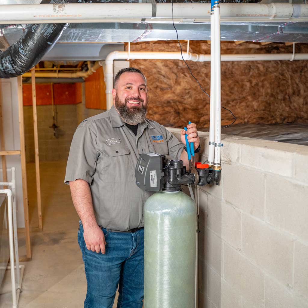 tech with water softener