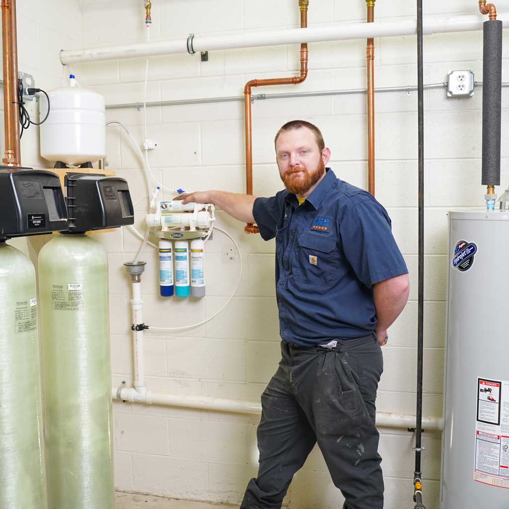 tech with water softener