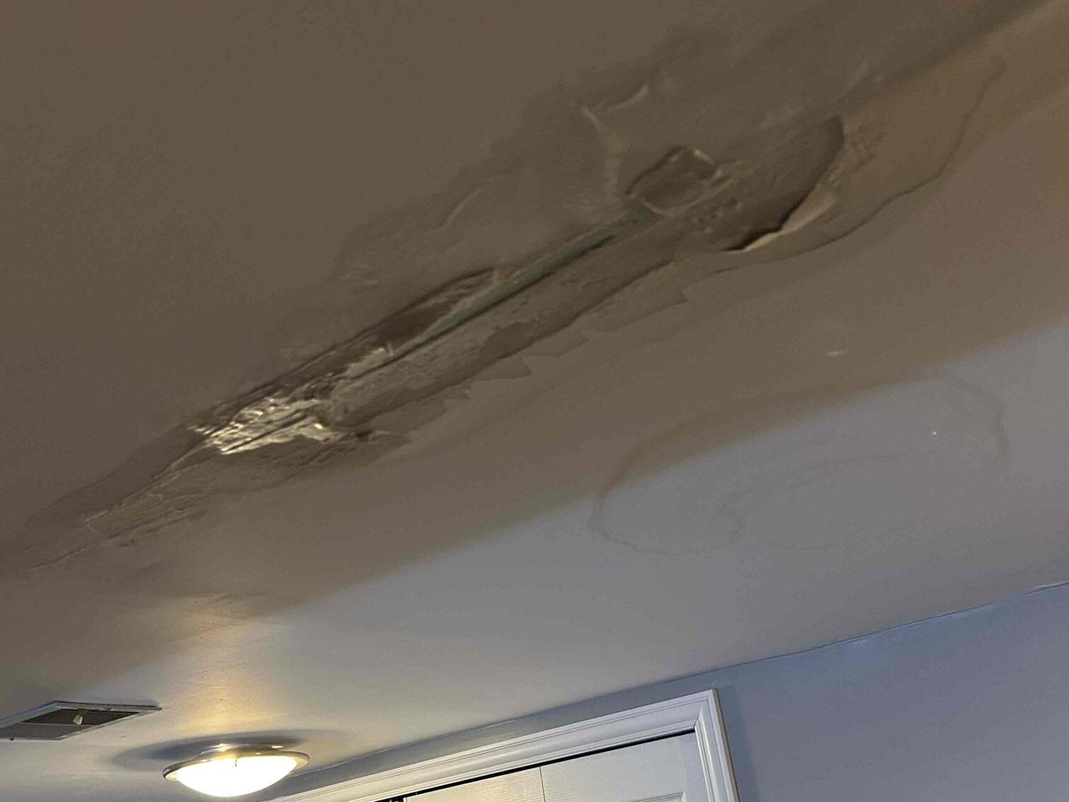 Leaking saddle valve water damage